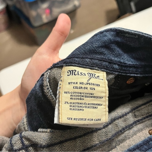 Miss Me Boot Cut Jeans Embellished Rhinestone Size 27 S1 - Picture 8 of 11